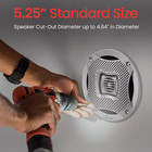 Lanzar 5 25    Marine 2-way Speakers - Water Resistant Audio Stereo Sound System W