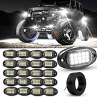 20 Pods White Rock Light Kit - 6000k Super Bright Pure White Led Underglow