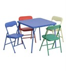 Flash Furniture Mindy Kids 5-piece Set Folding Square Table And Chairs Set 