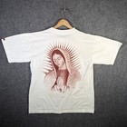 Vintage Jesus Shirt Mens Xl White 90s Guadalupe Mexico Angels Mary Rare Rap