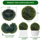 Topiary Ball  2 Pcs  Artificial Cedar Topiary Balls Garden Spheres Decorative