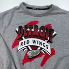 Adidas Detroit Red Wings Hockey Sweatshirt Mens Large Gray Crew Neck Nhl