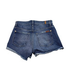 7 For All Mankind Denim Shorts Size 27 Distressed Blue Stretch 49-15