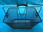 Bicycle Front Basket Mesh 15inch With Handle Rectangular Steel Black Lift Off