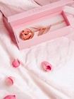 100  Natural Rose Dipped In Rose Gold  Short Stem 7  Tall  Anniversary  Proposal