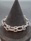 Vintage 925 Sterling Silver Taxco Bracelet 32g Toggle Link