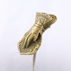 Vintage Victorian Brass Hand Clip Stand Desk Letter Memo Holder Mid Century