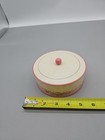 Vtg Avon To A Wild Rose Beauty Dust Powder Box And Puff Only Empty Shabby Chic