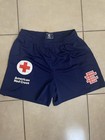 Eric Emanuel Blue Polyester Mesh Athletic Basketball Shorts American Red Cross M
