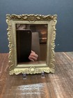 Vintage Crowning Touch Collection Rectangle Brass Mirror Ornate Vanity Tray