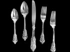 Vintage Godinger Baroque Silver Plated  Set Service For 12 Case And Serving