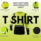 2 Pack Hi Vis Long Sleeve Reflective Safety Shirts Men Women Class 2 Certified 