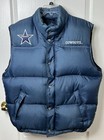 Dallas Cowboys Triple Fat Goose Vest Vintage Nfl Football Jacket Size Large Rare