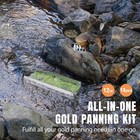 18pcs Mini Sluice Box Gold Panning Kit  Portable Aluminum Alloy Mining Equipment