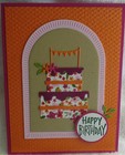 Stampin Up  Card Kit Happy Birthday Cake Celebrations Party Colors Floral Fun  