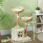 Modern Cat Tree With Wooden Scratching Posts  Condo  Beds  Cushions