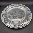 Vintage Signed Frederick Maryland Clustered Spires Pewter Plate Jeanne Bussard