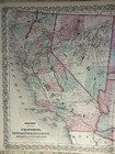 1870 Colton s California  Nevada  Utah  Colorado  Arizona New Mexico Antique Map