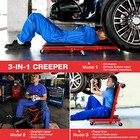 36   340lbs Foldable Z Garage Creeper Mechanic Rolling Z Garage Stool Shop Chair