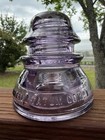 Vintage Purple Whitall Tatum Glass Insulator No 1 Made In Usa - Nice
