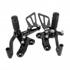 Black Rearsets Adjustable Foot Pegs For Suzuki Gsxr1300 Hayabusa 1999-2020
