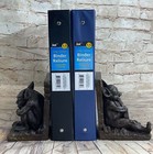Brass Bronze Gothic Gargoyle Griffin Bookends Rare Decor Lost Wax Method Statue