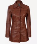 Women s Vintage Distressed Brown Sheep Leather Blazer Butter Soft Leather Jacket