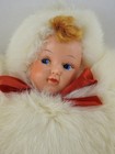 Vintage Baby Doll Powder Puff Plush Fur Hand Muff Vanity Boudoir Decor