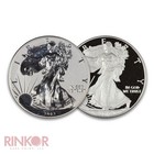 2012-s 75th Anniversary San Francisco Mint Silver Eagle 2-coin Set  box And Coa 