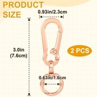 2pcs Double Opening Keychain Clip  Zinc Alloy Swivel Carabiner Clips For Lany   