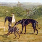 Wood Framed Greyhound Triptych Tile Leash Or Coat Hooks  New  exclusive 