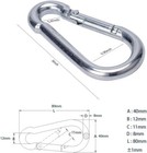 10 50 100 3  Heavy Duty Carabiner Clips M8 5 16  Galvanized Steel 500lbs