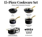 Gotham Steel Black 15 Piece Nonstick Cookware  utensil Set