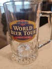 Old Chicago Bar Collectible  world Beer Tour  Large W  Heavy Base Glass Beer Mug
