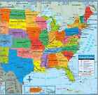 Wall Map Of The United States Usa Road Travel Maps City Name Us Poster 28 x40 