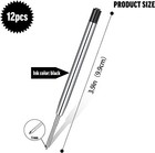 12 Pieces Pen Refills Black Ink 1 0mm Medium Point Metal Ballpoint Refill Smooth