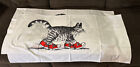 Vintage 1980 s B Kliban Cat With Red Sneakers Set Of 2 King Size Pillowcases 