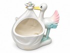 Rubens Japan Vintage Stork Ceramic Planter 1960 s Baby Nursery Shower Decor