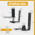 1 Pack Swing Door Hinge  Cafe Door Hinges Dual Swing  Hardware Commercial Saloon