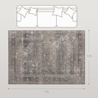 Homcom Area Rug 5x7  Machine Washable Rug For Living Room  Dark Mixed-brown