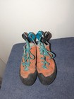 Scarpa Helix Climbing Shoes Womens Size Eu 38 Us 7 Coral Orange Lace Up