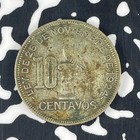 1929 Guatemala 10 Centavos Lot f1697 Silver 