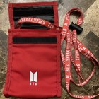 Bts Speak Yourself Red Logo Pouch Official World Tour Pop Up Concert Bag New