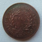 --1795 Flowing Hair Liberty Cap Half Cent 1 2c Not Circulating--