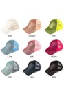 C c 2-7 Years Kids Children Girl Boy Glitter Ponytail Messy Bun Baseball Cap Hat