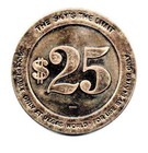 Vegas World Casino Las Vegas Nevada 25 Dollar Gaming Token 1987 As Pictured