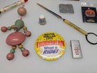 Vintage Antique Junk Drawer Lot Estate Clean Out Letter can Opener Pin Rations 