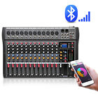 Pro 12 Ch Channel Audio Mixer Bluetooth Usb Dj Sound Live Mixing Console Studio