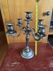 Vintage Silver Plate Candelabra For 5 Tapered Candlesticks 14 5  T 13  W