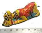 Vintage 1939 Disney Litho Pluto Dog Marx Roll Over Wind Up Tin Toy Works Fine